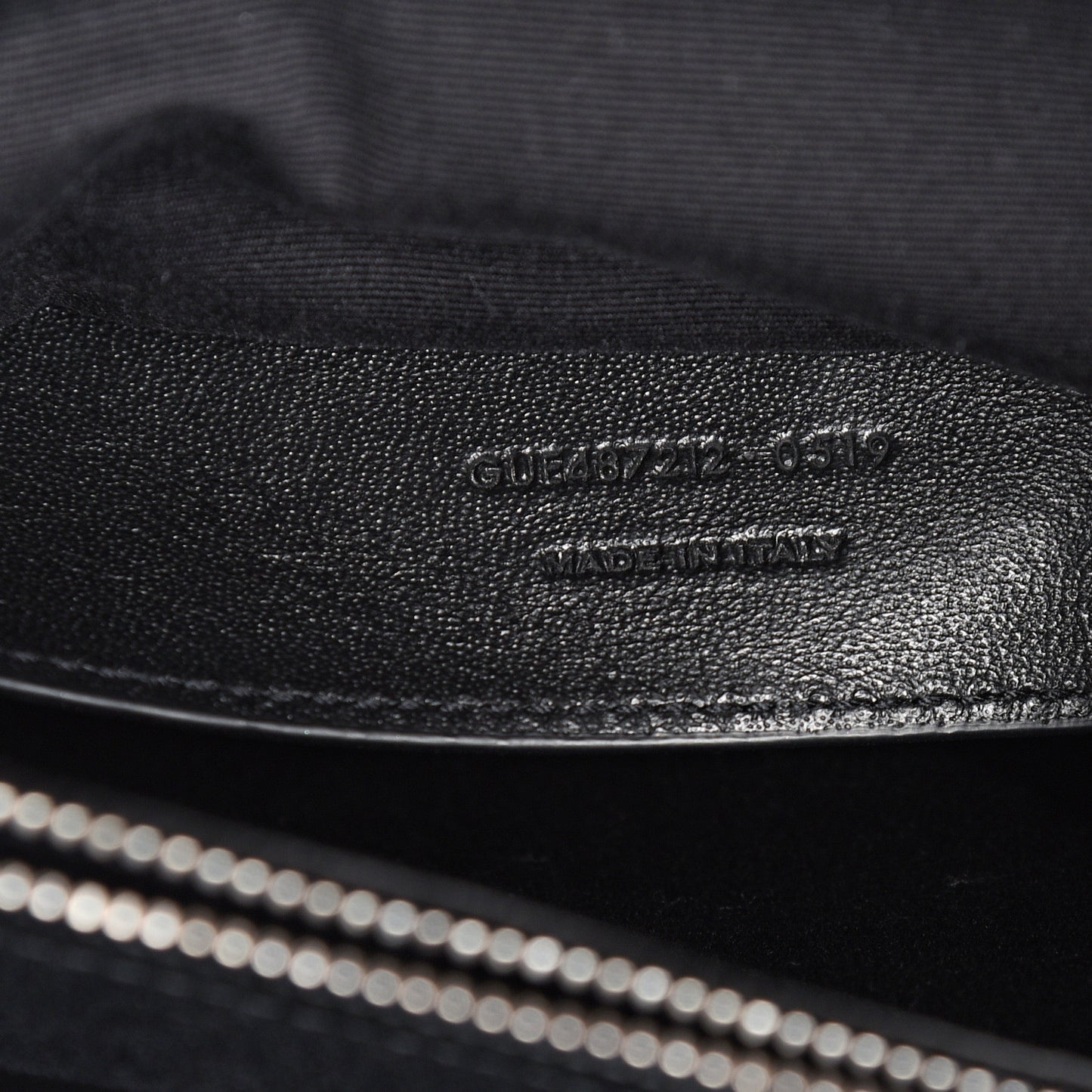 Sheepskin Matelasse Chevron Monogram Large College Satchel Black