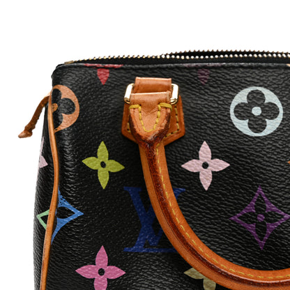 Louis Vuitton Monogram Multicolor Mini Sac HL Speedy Black 8 of 13