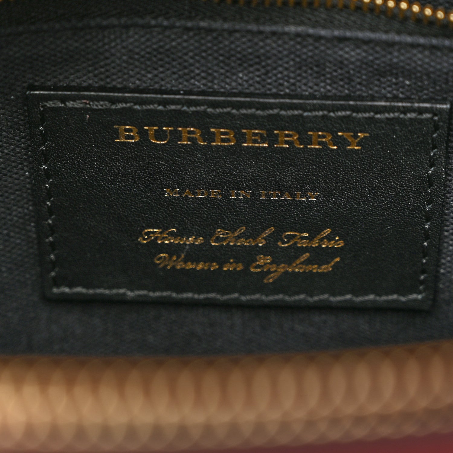 Burberry Derby Calfskin House Check Medium Banner Tote Russet Red 7 of 13