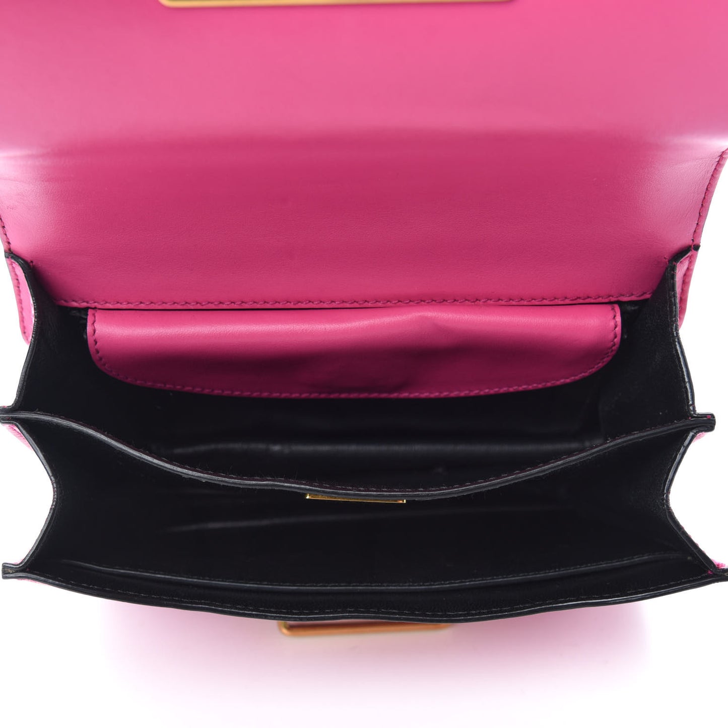City Calf Saffiano Cahier Bag Fuxia Black