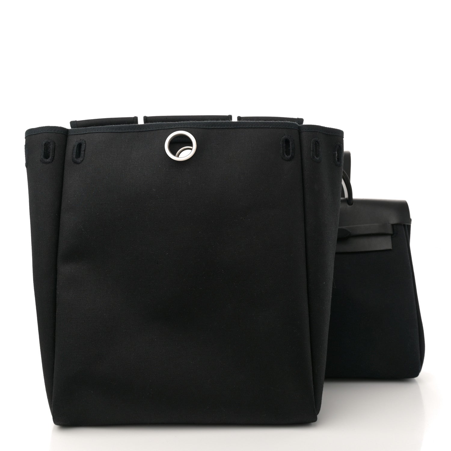 Hermes Toile Vache Calfskin Herbag 30 PM Backpack Black 2 of 14