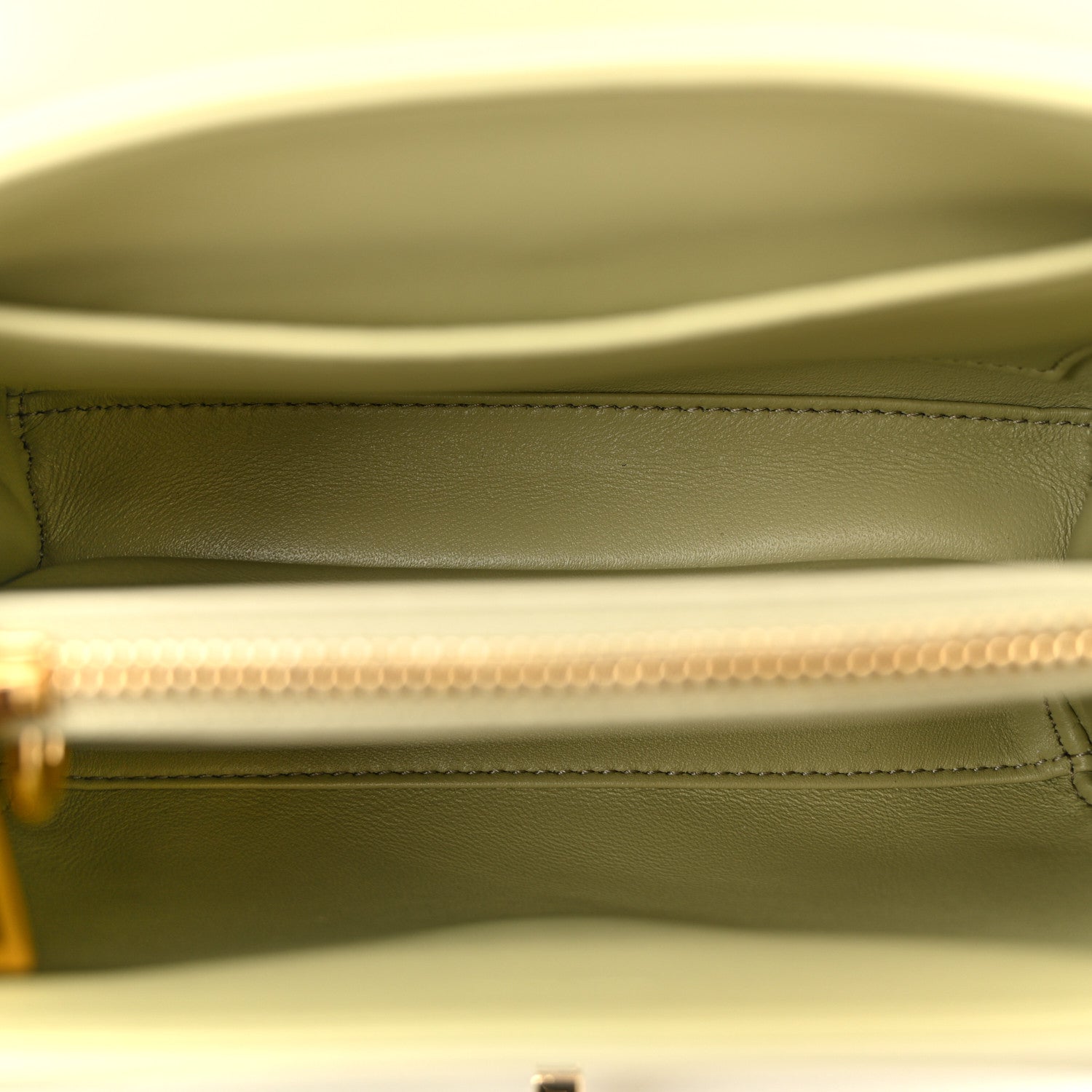 Celine Satinated Calfskin Mini 16 Top Handle Bag Almond Green 5 of 13
