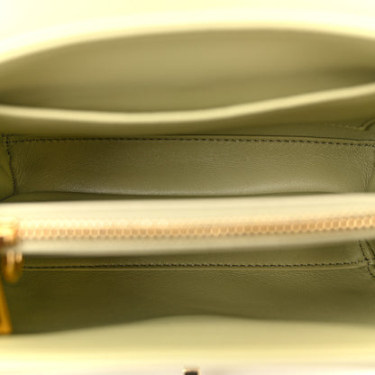 Celine Satinated Calfskin Mini 16 Top Handle Bag Almond Green 5 of 13
