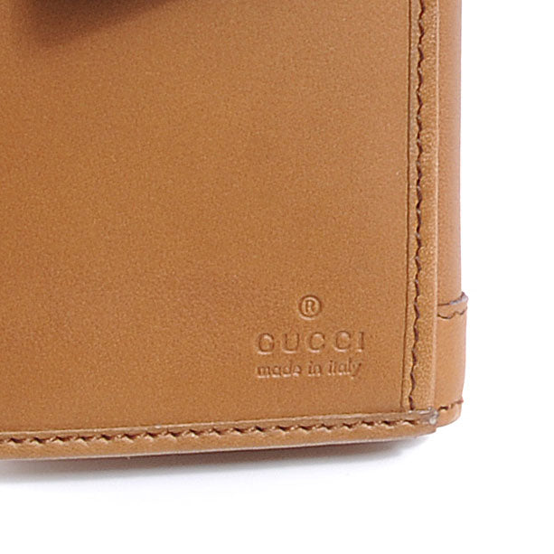 Leather Monogram Web Continental Wallet Tan