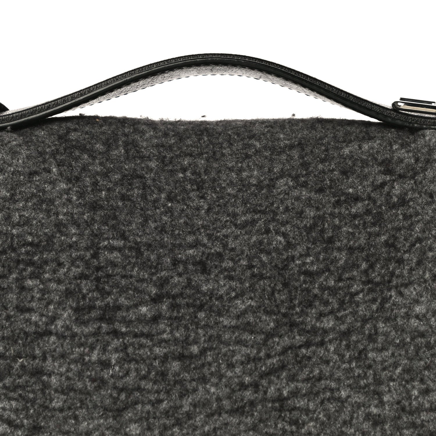 Proenza Schouler Melange Felted Wool Crossbody Bag Charcoal Black 6 of 9