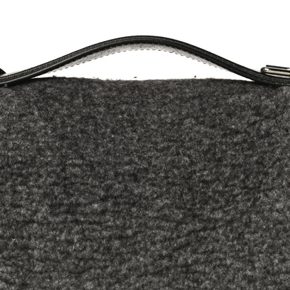 Proenza Schouler Melange Felted Wool Crossbody Bag Charcoal Black 6 of 9