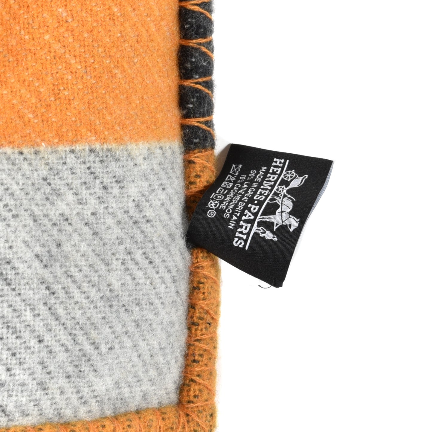 Wool Cashmere Brandebourgs Blanket Ambre Anthracite