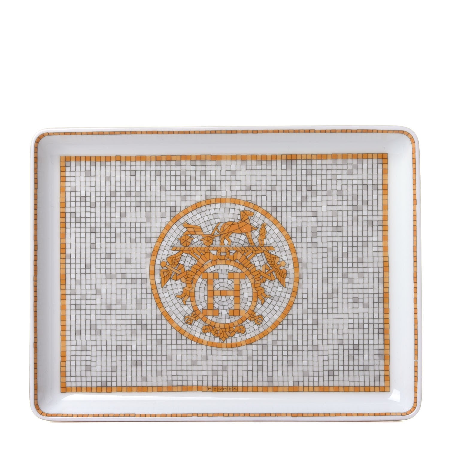 Hermes Porcelain Mosaique au 24 Sushi Plate 1 of 8