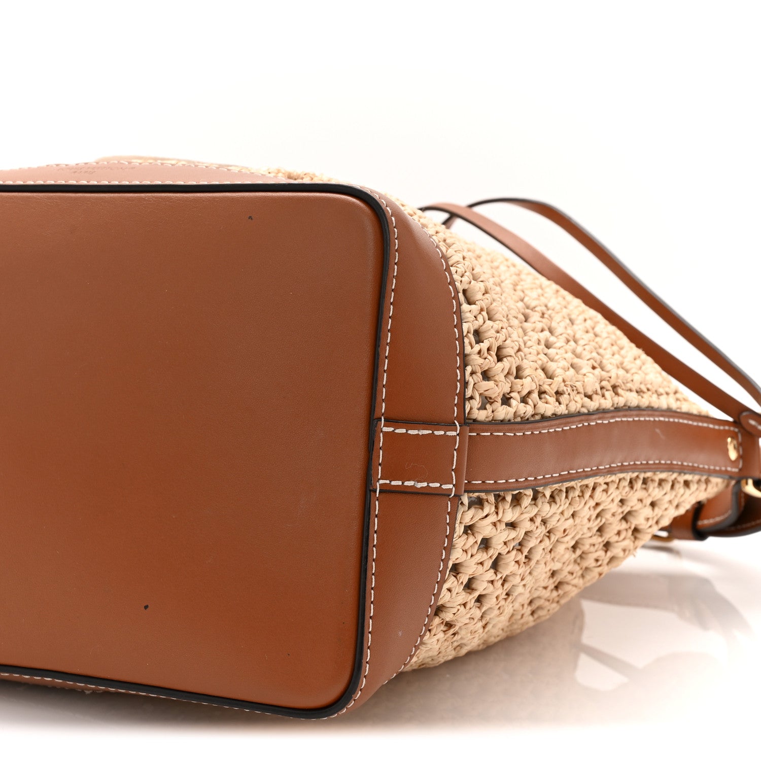 Louis Vuitton Raffia Calfskin Noe BB Natural Tan 9 of 9