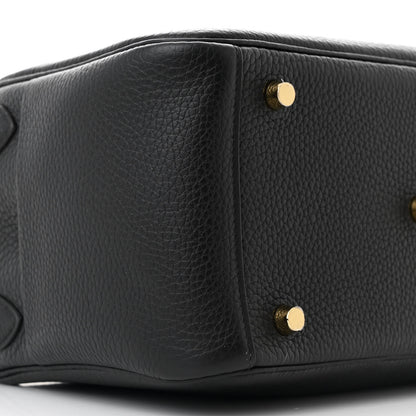 Hermes Taurillon Clemence Lindy 26 Black 9 of 10