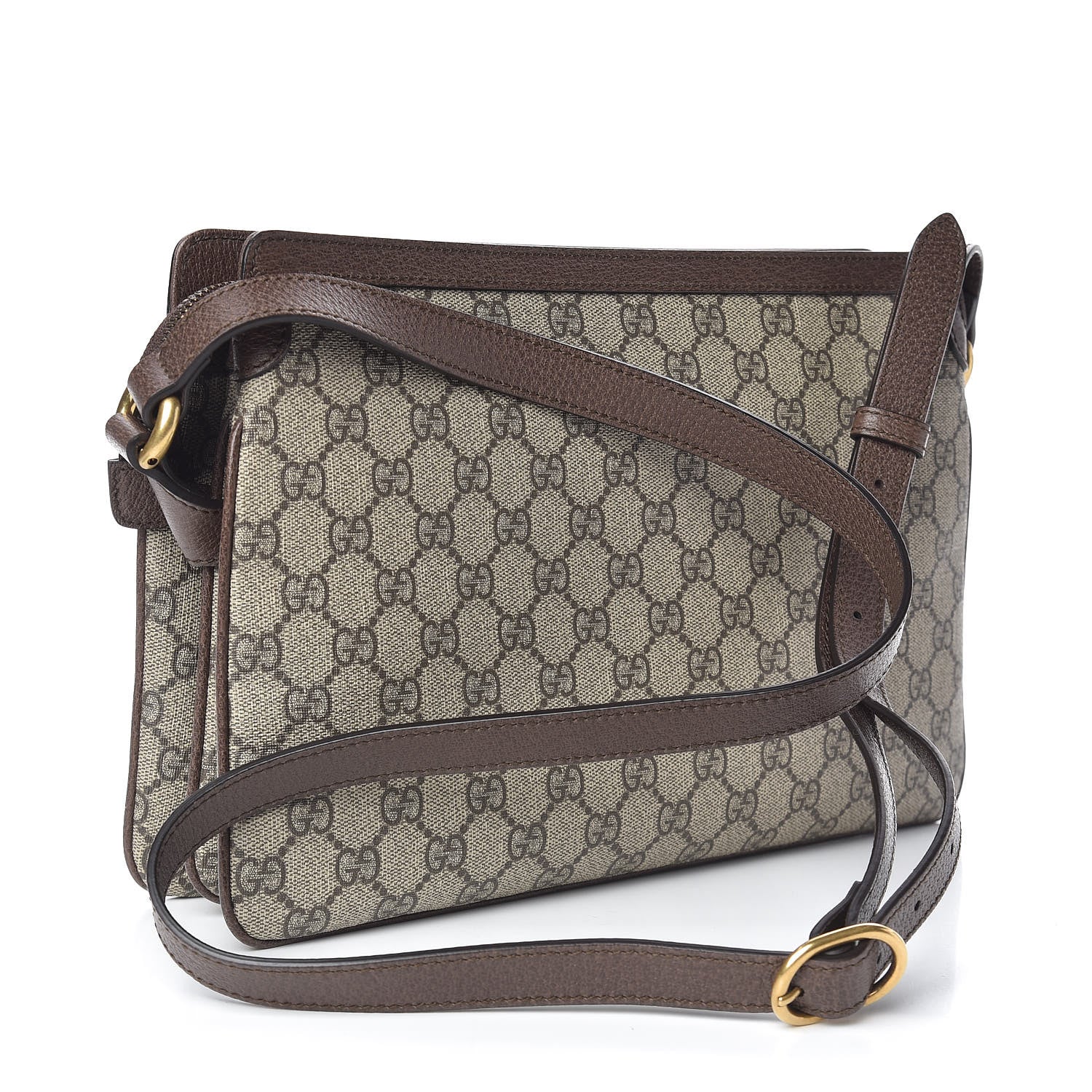 Gucci GG Supreme Monogram Web Medium Ophidia Shoulder Bag Beige New Acero 3 of 10