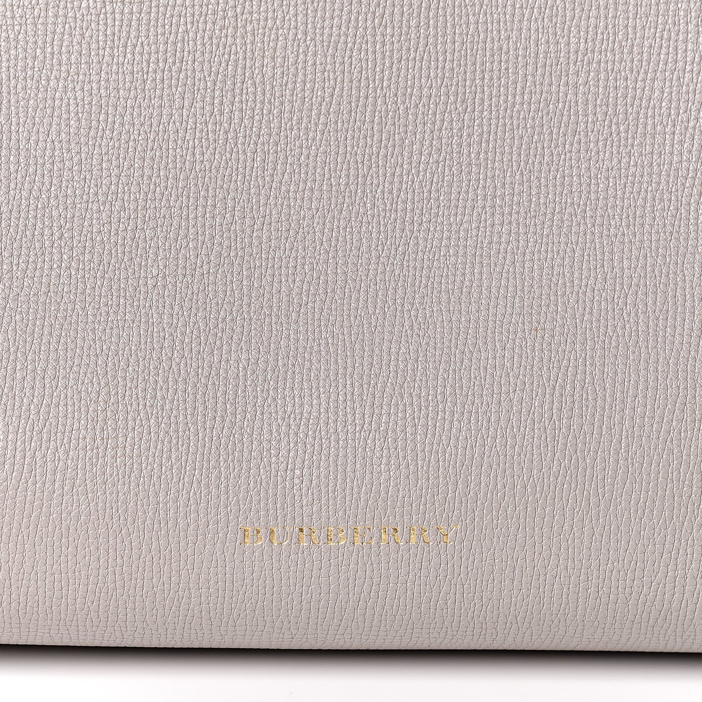 Derby Calfskin House Check Medium Banner Tote Pale Grey
