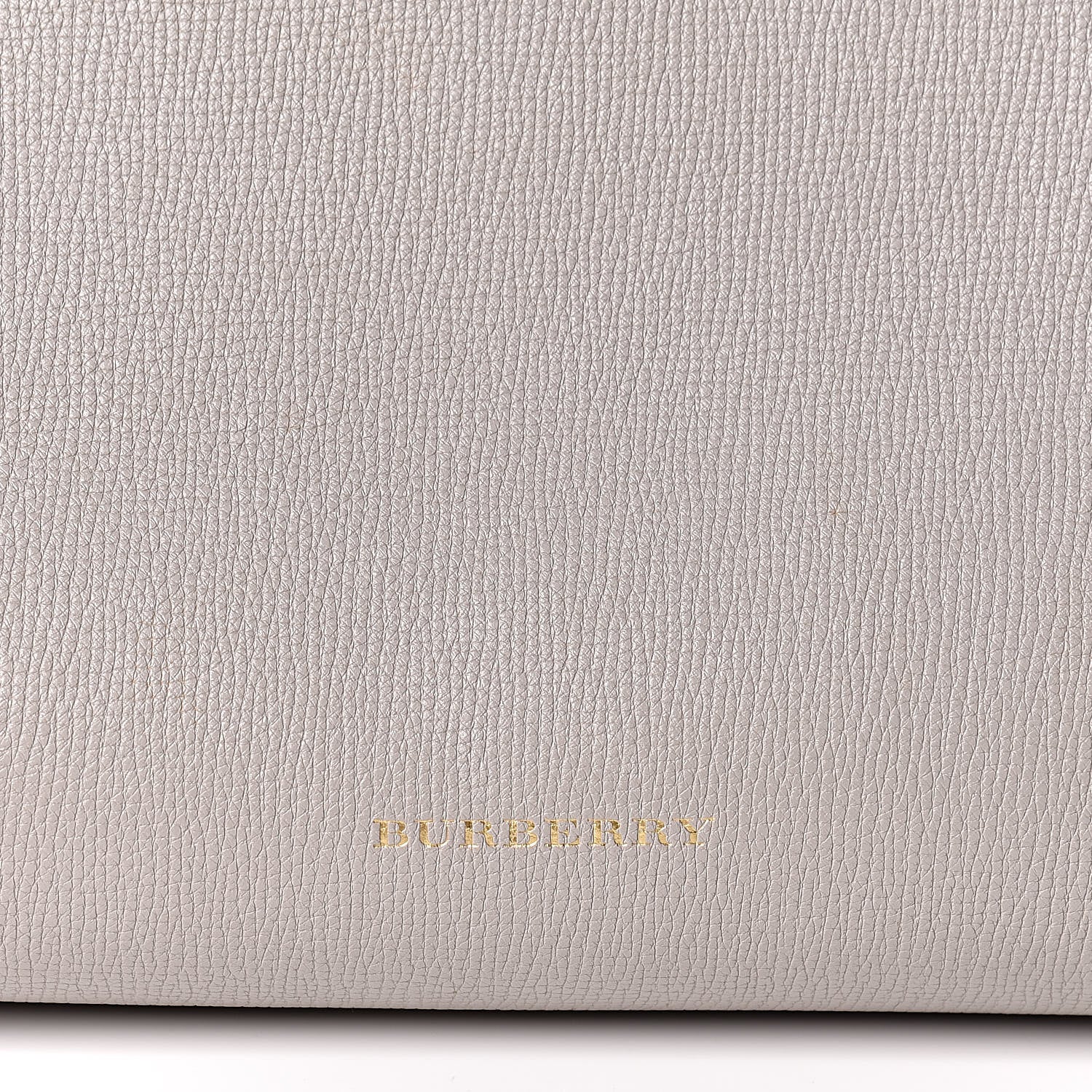 Burberry Derby Calfskin House Check Medium Banner Tote Pale Grey 16 of 18