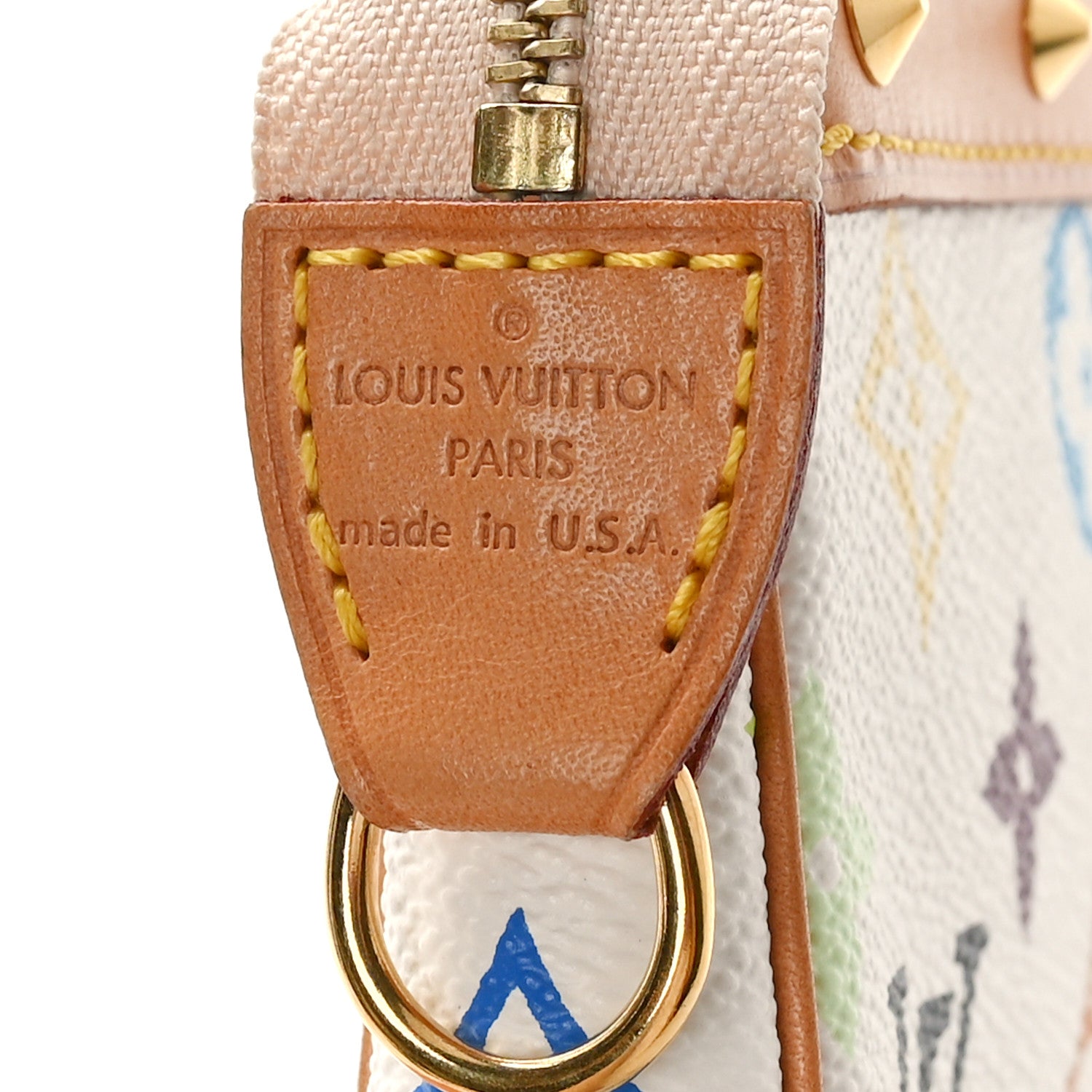 Louis Vuitton Monogram Multicolor Pochette Accessories White 7 of 9