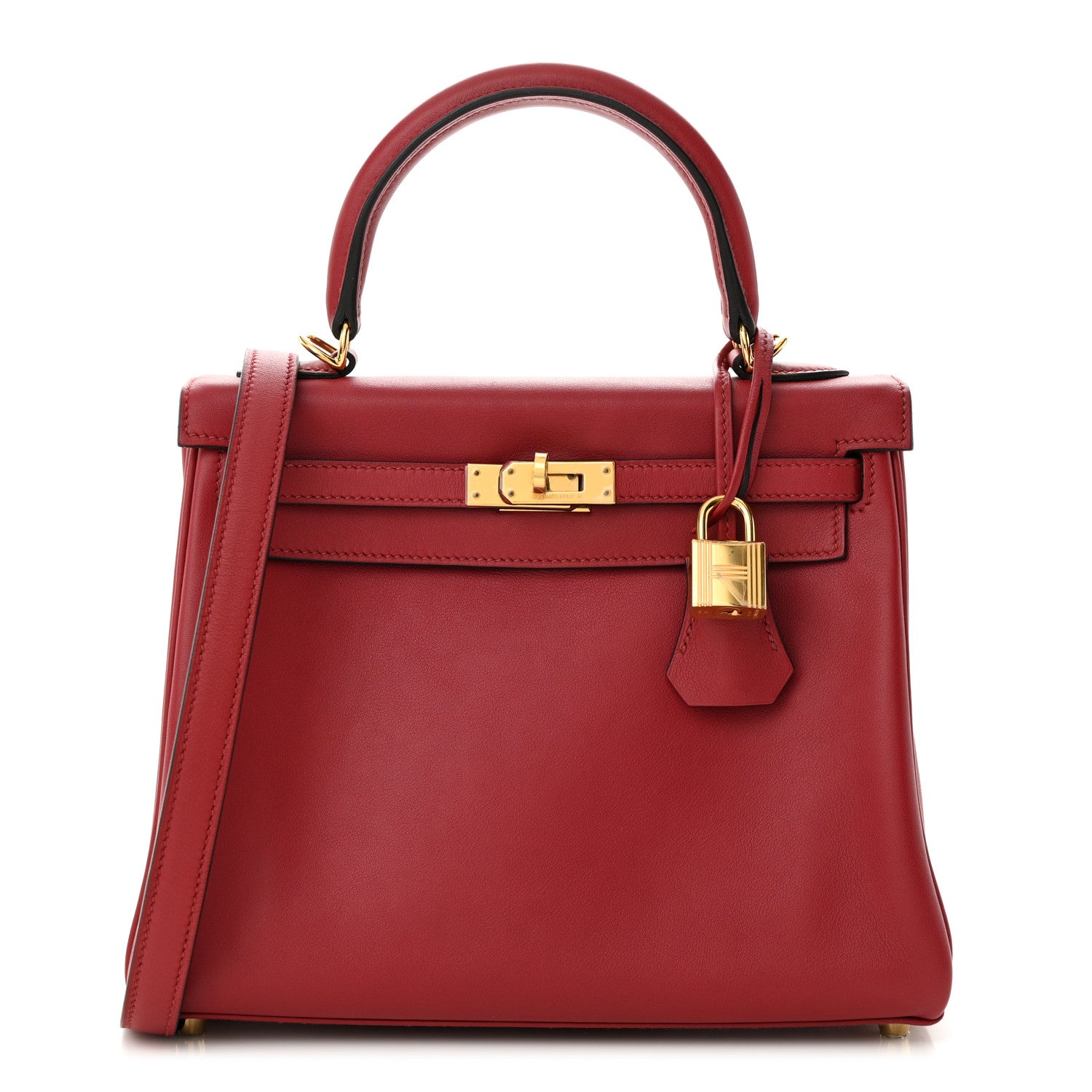 Hermes Swift Kelly Retourne 25 Rouge Grenat 1 of 11