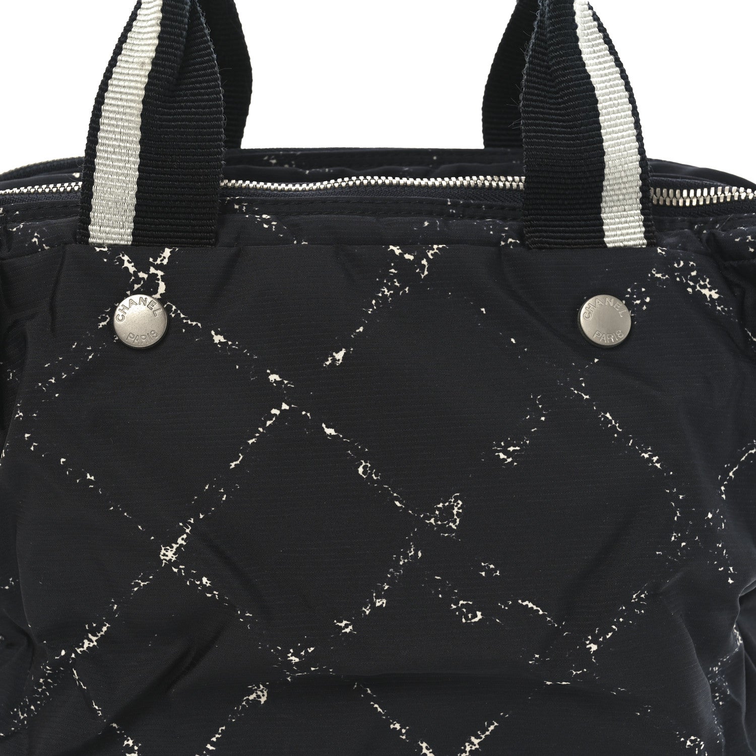 Chanel Nylon Travel Duffel Bag Black 8 of 10