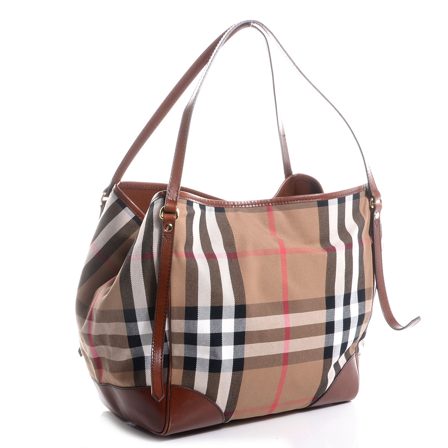 Burberry House Check Medium Canterbury Tote Dark Tan 3 of 11