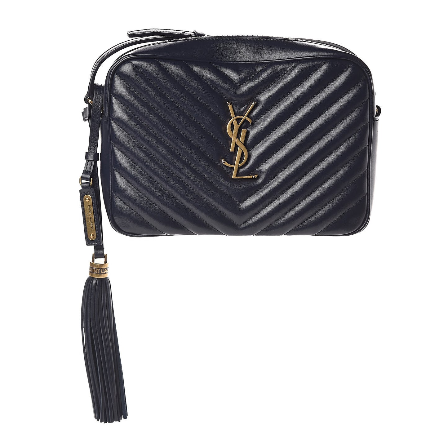 Calfskin Matelasse Lou Camera Bag Navy