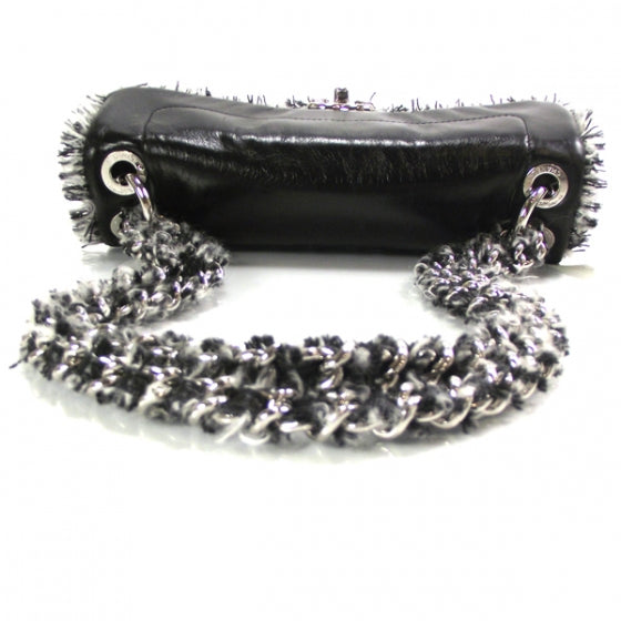 Lambskin Tweedy Flap Black
