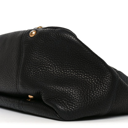 Prada Vitello Daino Pushlock Tote Black 16 of 17