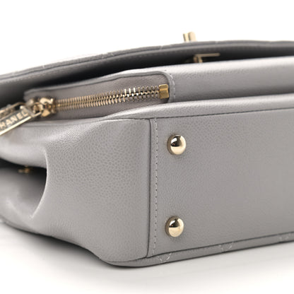 Chanel Caviar Quilted Medium Business Affinity Flap Grey 9 of 12