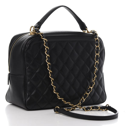 Chanel Calfskin Quilted CC Medium Vanity Case Black 4 of 11