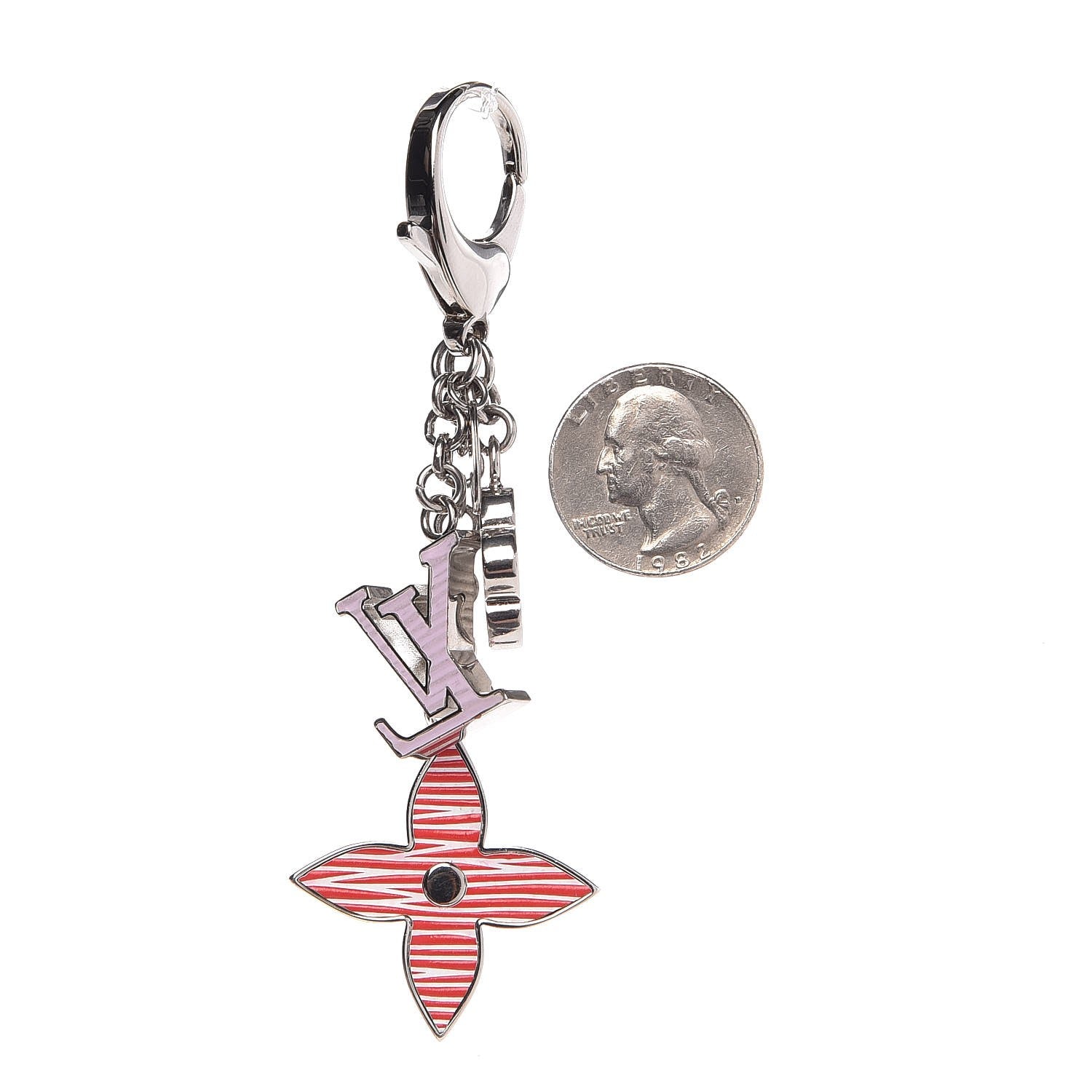 Louis Vuitton Fleur d'Epi Bag Charm BB Pink 2 of 3