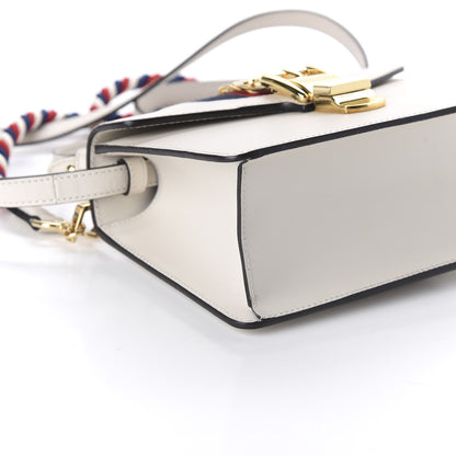 Gucci Calfskin Mini Sylvie Top Handle Bag White 6 of 10