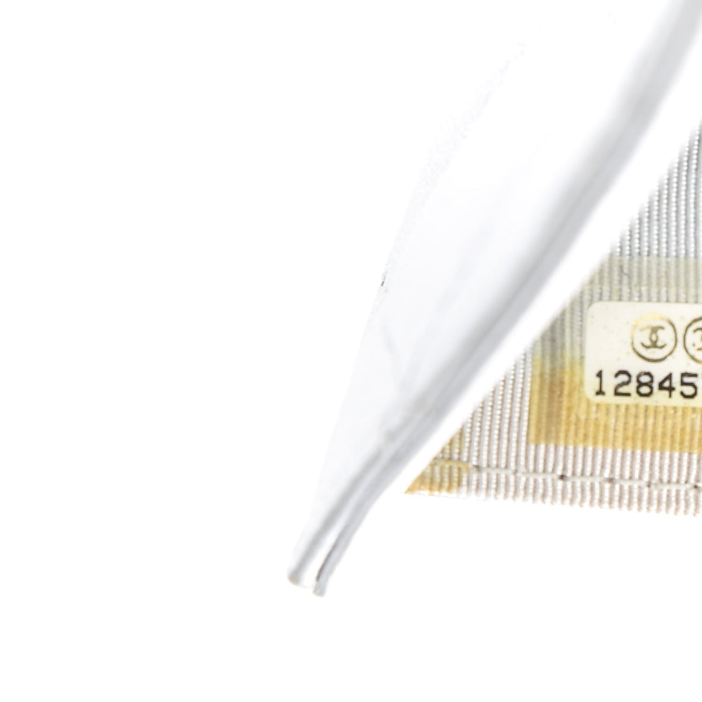 Metallic Lambskin Quilted Reissue Wallet Silver