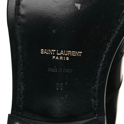Saint Laurent Calfskin Army Chelsea Boots 38 Black 6 of 7