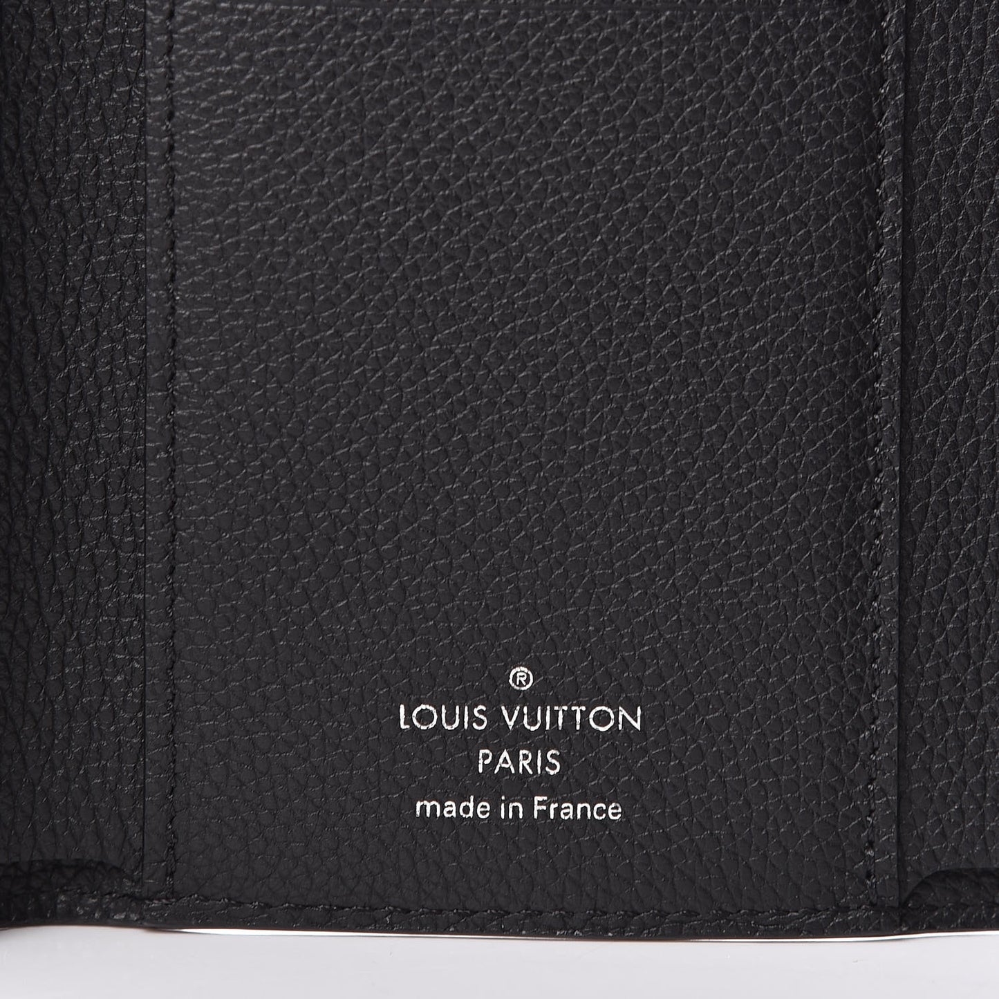 Soft Calfskin My Lockme Compact Wallet Black