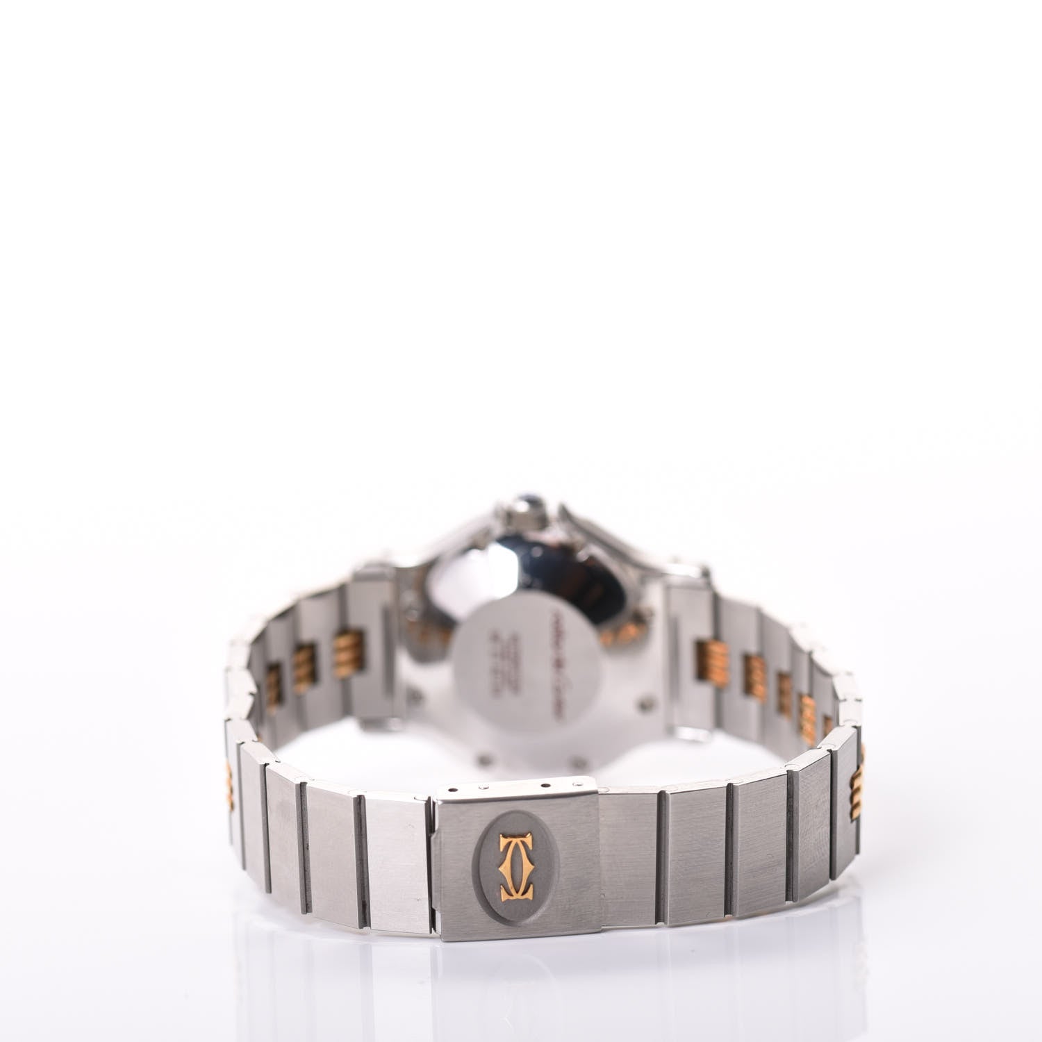 Cartier Stainless Steel 18K Yellow Gold 29mm Santos Octagon Quartz Watch 3 of 5