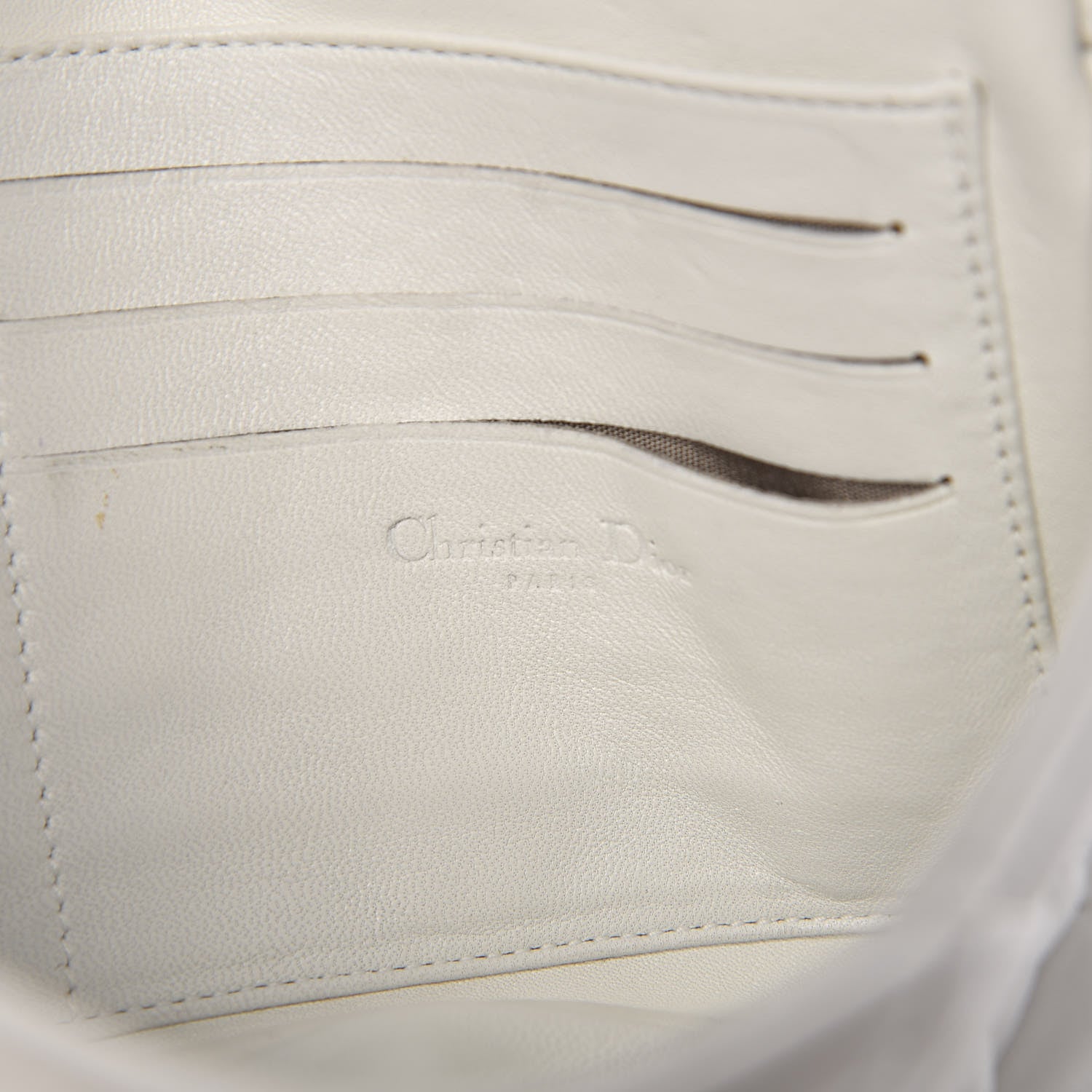 Christian Dior Lambskin Cannage New Lock Pouch White 6 of 11