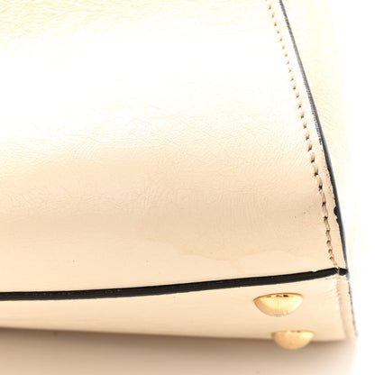Fendi Agnello Old Shine Medium Peekaboo Iconic Satchel Camelia 12 of 14