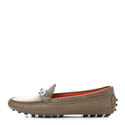 Hermes Epsom Womens Irving Loafer 36.5 Etoupe 1 of 9