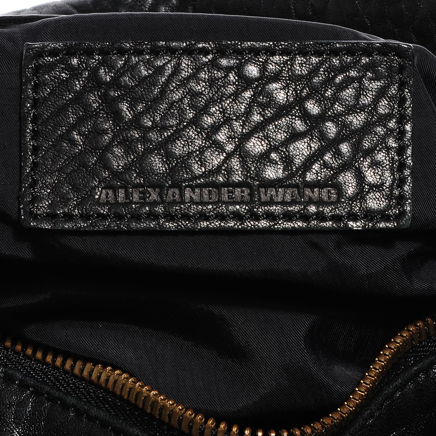 Alexander Wang Pebbled Lambskin Rocco Black Antique Brass Hardware 5 of 6
