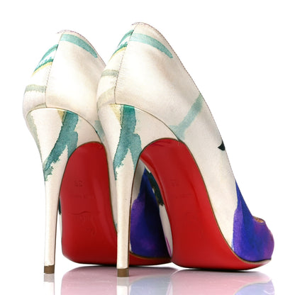 Christian Louboutin Satin Maxi Fiori Pigalle Follies 100 Pumps 36 Multicolor 3 of 5