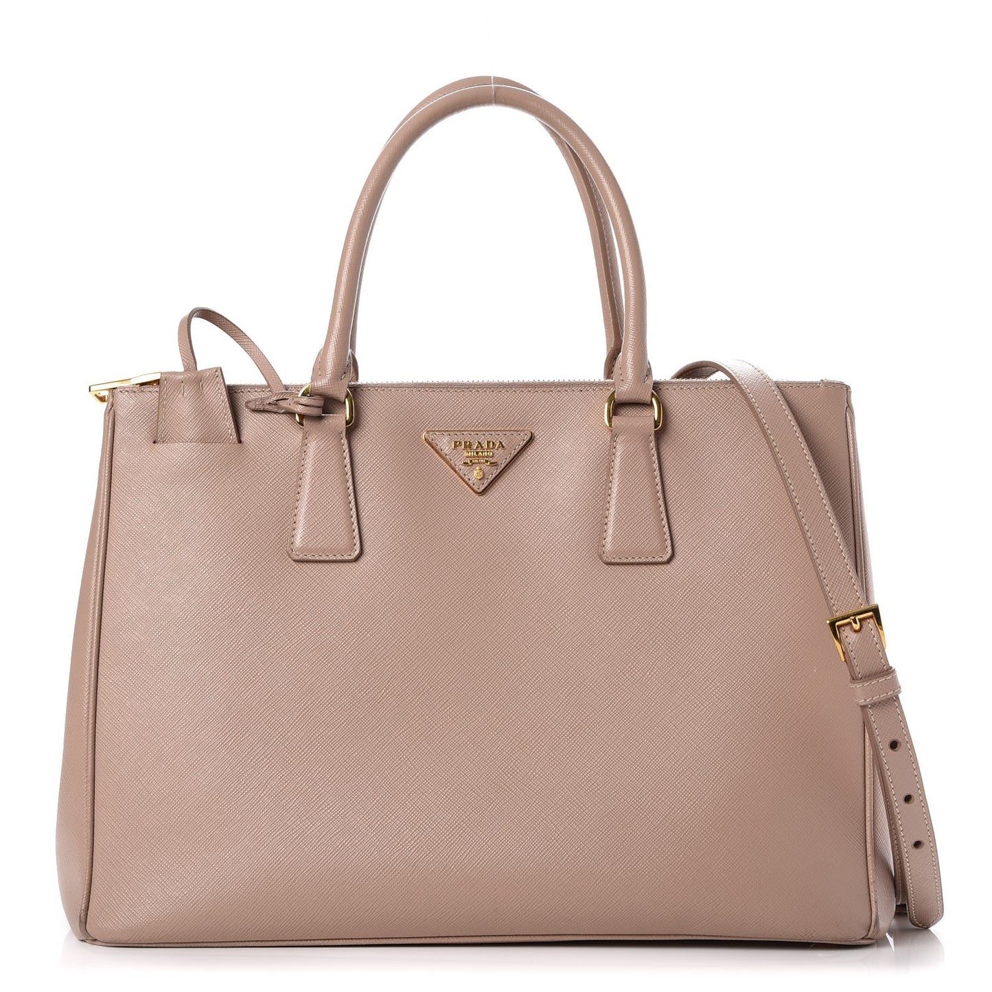 Saffiano Medium Galleria Double Zip Tote Cammeo