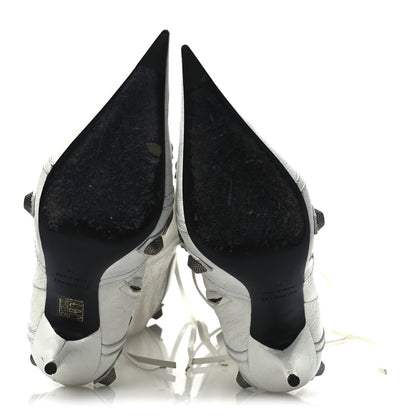 Balenciaga Agneau Arena Cagole 90mm Boots 40 Optic White Silver 7 of 14