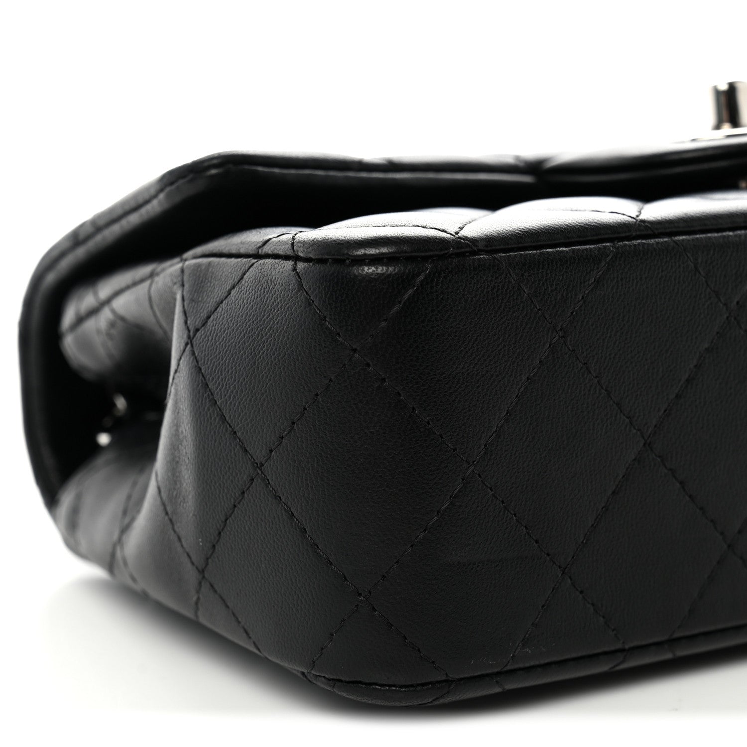 Chanel Lambskin Quilted Mini Rectangular Flap Black 9 of 10