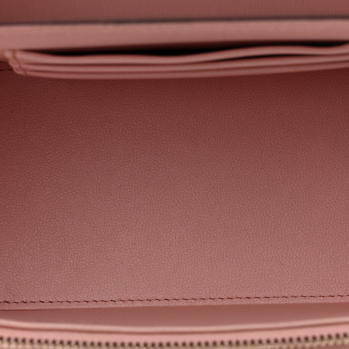 Lambskin Quilted Small Top Handle Vanity Case With Chain Light Pink
