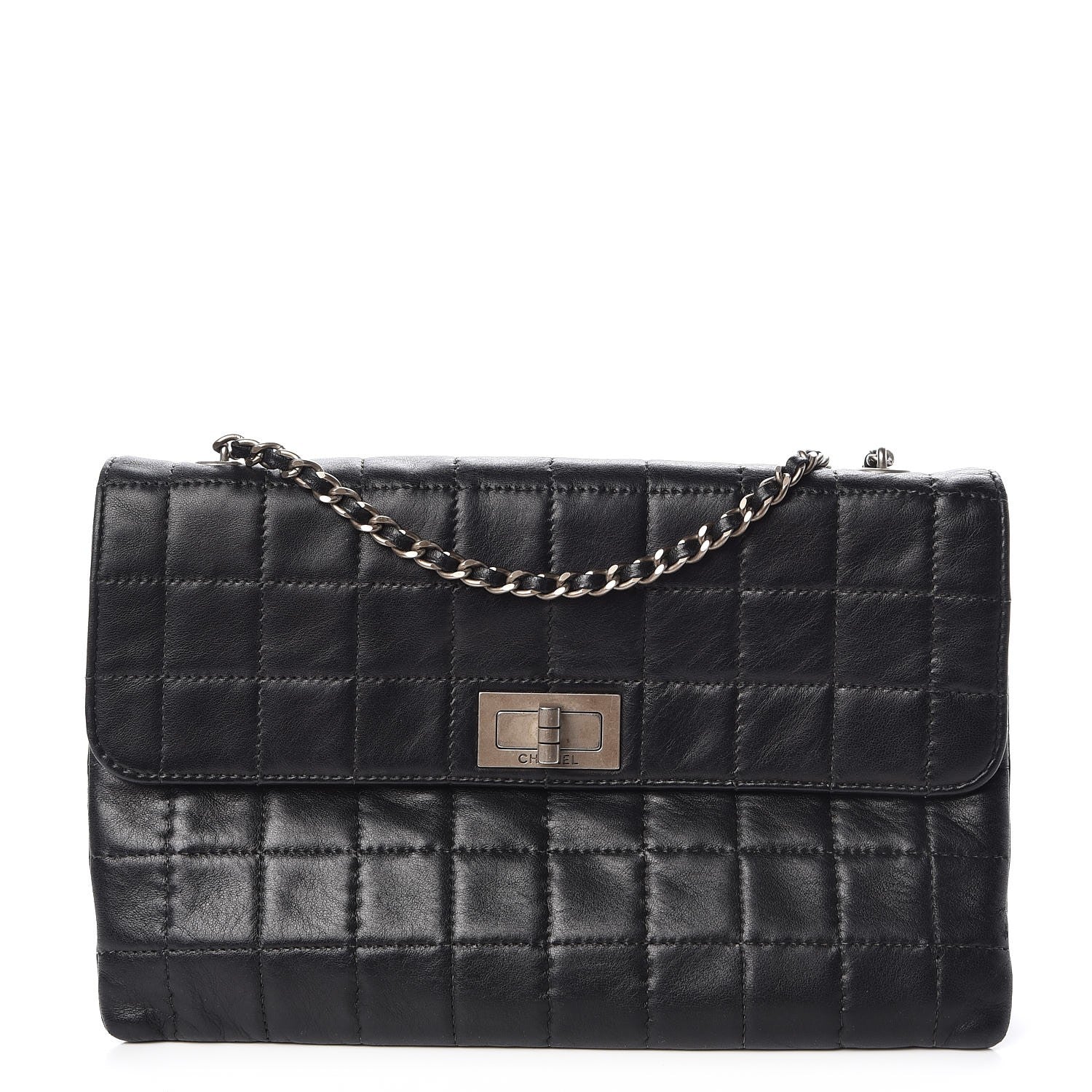 Chanel Lambskin Chocolate Bar Mademoiselle Flap Black 1 of 11