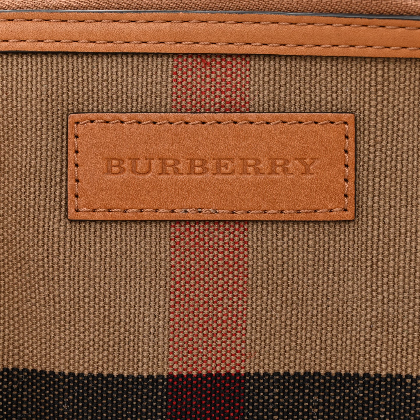 Canvas Mega Check Mini Ashby Tassel Crossbody Saddle Brown