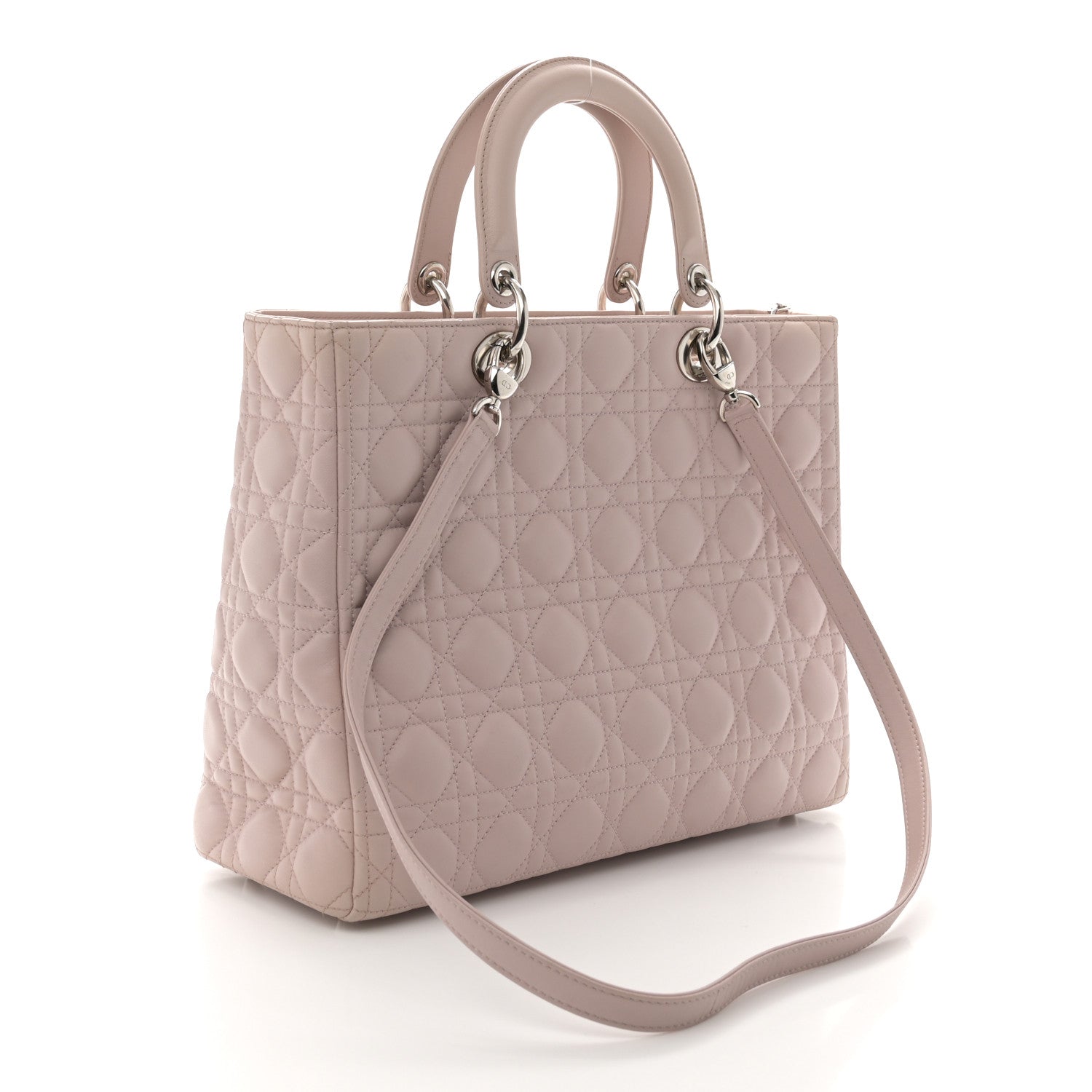 Christian Dior Lambskin Cannage Large Lady Dior Light Pink 3 of 9