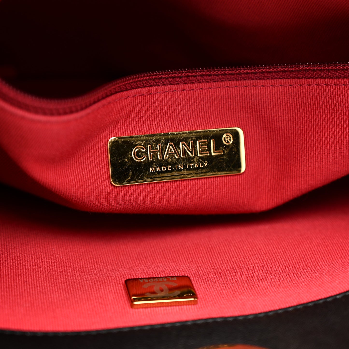 Lambskin Quilted Chanel 19 Shopping Bag Black