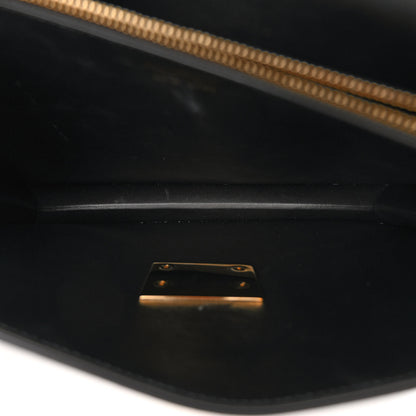 Salvatore Ferragamo Calfskin Suede Studded Aileen Shoulder Bag Black 6 of 14