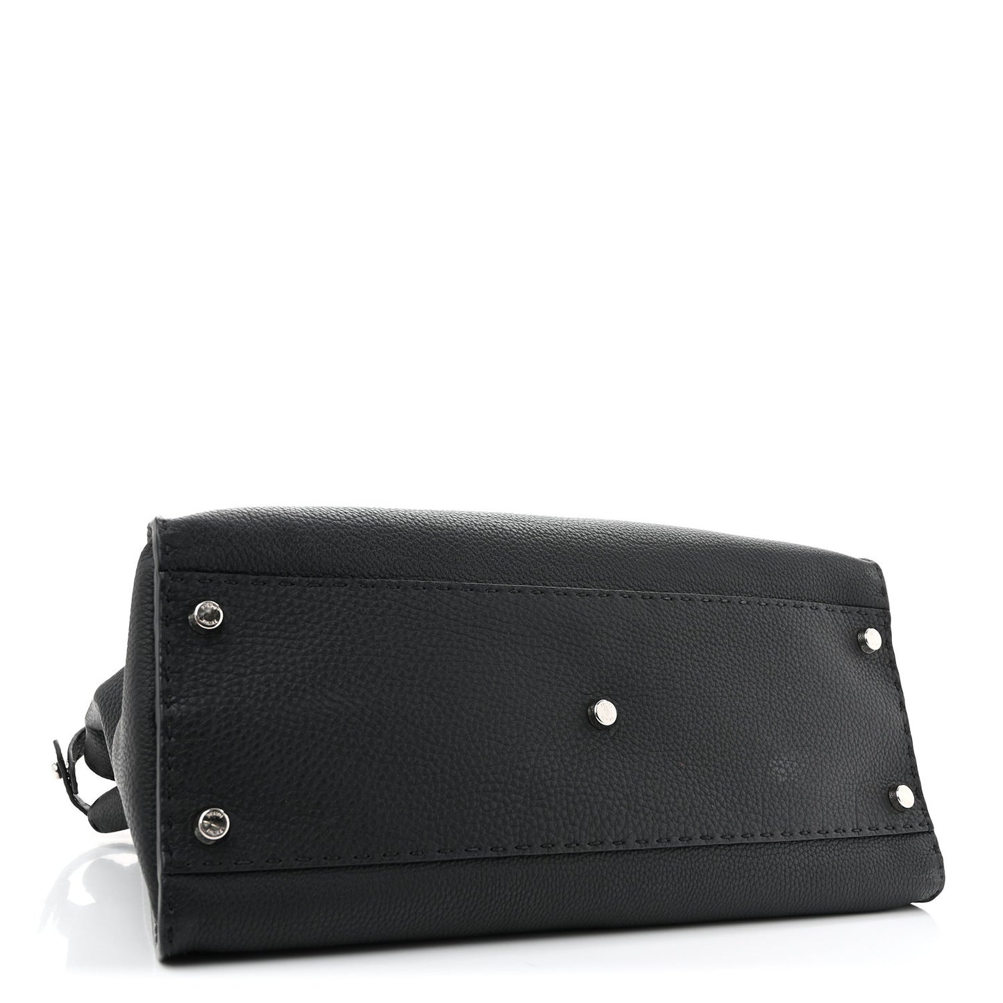 Cuoio Romano Selleria Bi-Color Large Peekaboo Iconic Satchel Black Mou