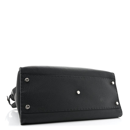 Fendi Cuoio Romano Selleria Bi-Color Large Peekaboo Iconic Satchel Black Mou 4 of 12