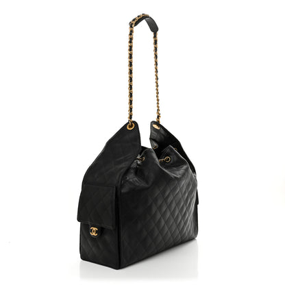Chanel Caviar Quilted Large Chanel 25 Handbag Black 4 of 12