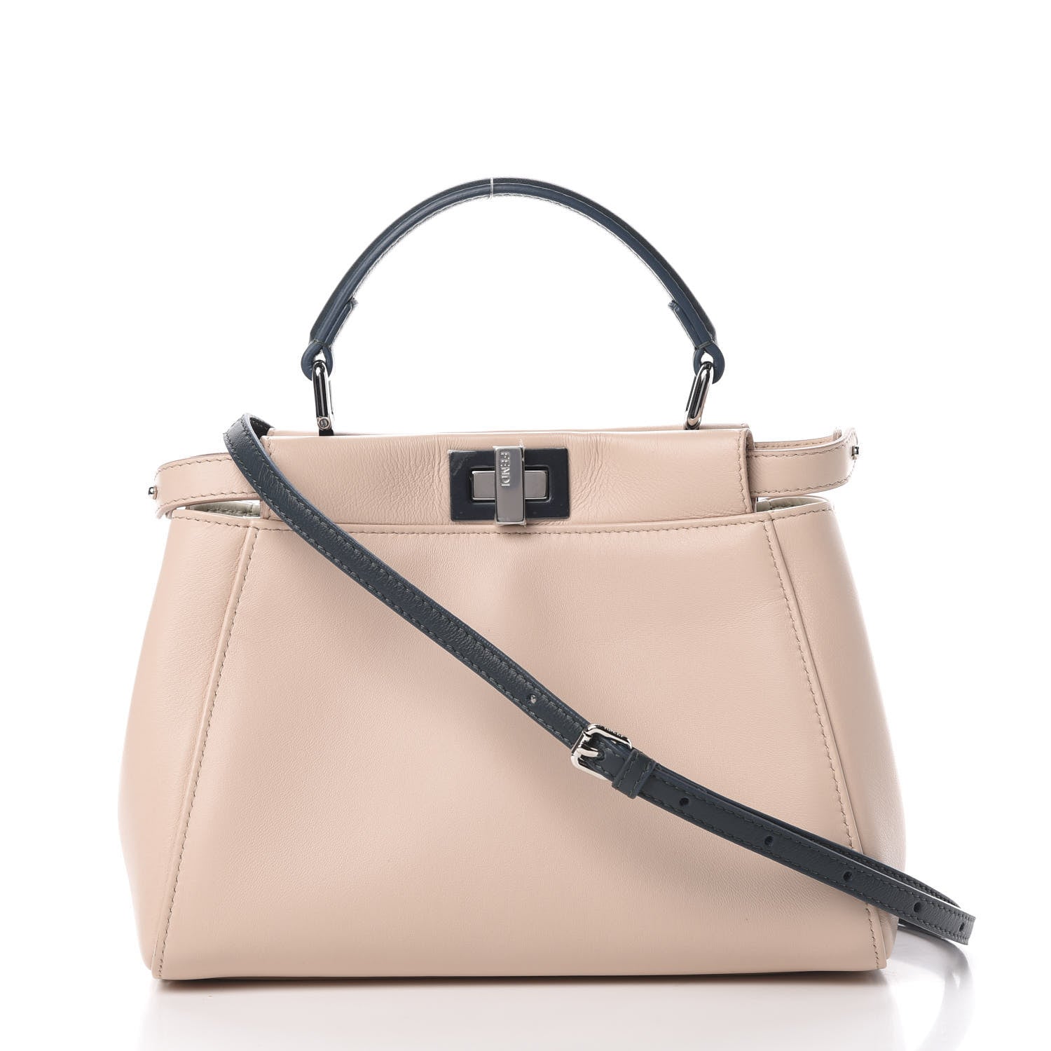 Fendi Nappa Colorblock Mini Peekaboo Iconic Satchel Soap Amazzonia Opal 4 of 14